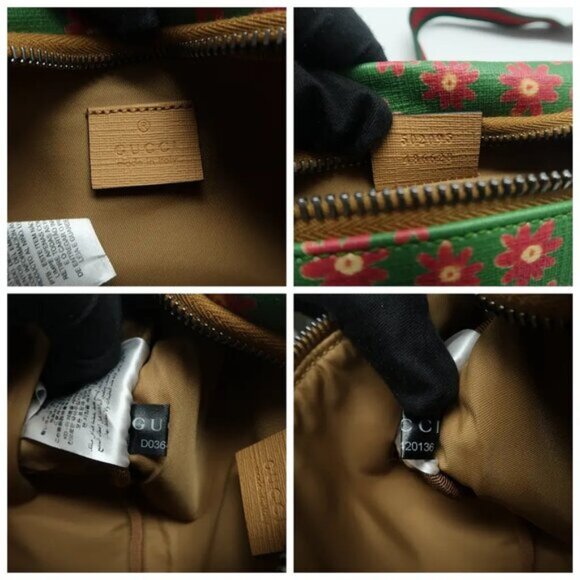 GUCCI Green Canvas Belt Bag 674-061925 - Picture 10 of 11